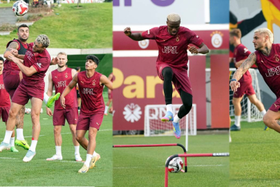 Osimhen, Galatasaray formasıyla ilk antrenmanına çıktı