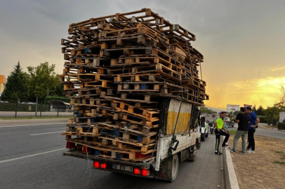 Bursa'da tehlikeli yük taşıyan sürücüye, ceza yağdı