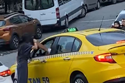 Tartıştığı kızı yumruk atarak bayıltan taksici kaçtı