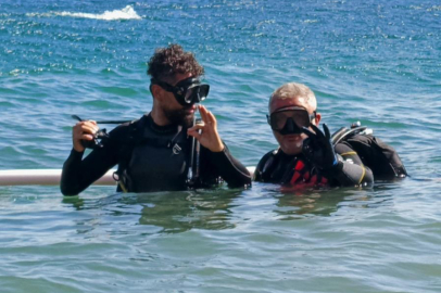 Mehmet Çevik balık adam oldu