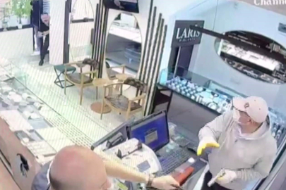 Kurusıkı silahla kuyumcu soymaya kalktı