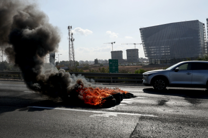 İsrail genelinde "ateşkes" protestosu