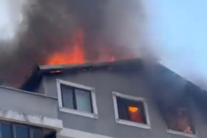 Bursa'da 6 katlı apartmanda yangın