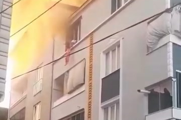 Bursa'daki korku dolu anların görüntüsü ortaya çıktı...Hayata böyle tutundular