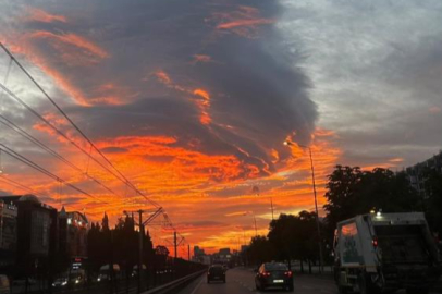 Bursa'da sabah saatlerinde dikkat çeken bulut...