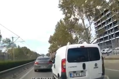 Bursa'da makas atan sürücü faciadan döndü