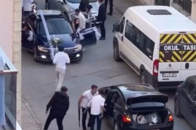 Gelin alma merasiminde tabancalarla havaya ateş açıldı