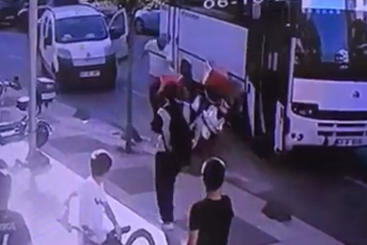 Trafik magandası kuryeye dehşeti yaşattı