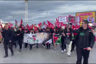 Burgaz Gençlik Derneği’nden Filistin’e destek yürüyüşü