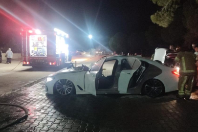 Mudanya Devlet Hastanesi otoparkında yangın paniği