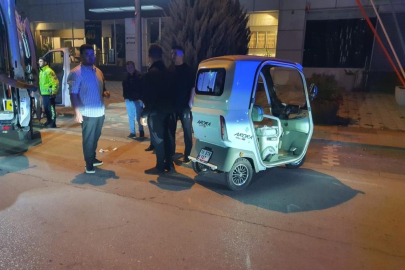 Bursa'da takla atan elektrikli treeporterde 1 kişi yaralandı