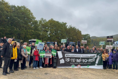 Gemlik'te ormanıma dokunma eylemi