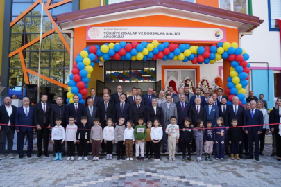 Orhangazi'de anaokulunun resmi açılışını TOBB Başkanı yaptı