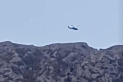 Dağda mahsur kalan 2 kişi askeri helikopterle kurtarıldı