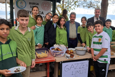 İznikli öğrencilerden Gazze'ye anlamlı destek