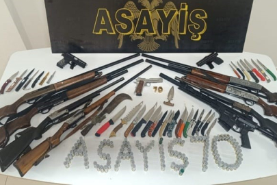Polisin uygulamalarında tarihi eser ve ruhsatsız silahlar ele geçirildi