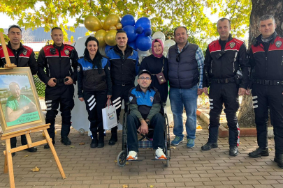 Polislerden cam kemik hastası Buğra’ya davullu, zurnalı doğum günü
