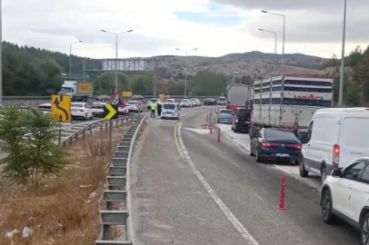 Bilecik-Eskişehir kara yolunda tek şerit uygulaması