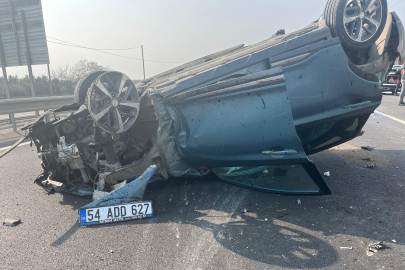 D-650’de otomobil takla attı: 2 yaralı