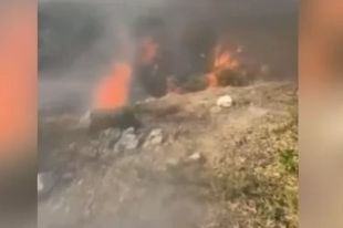 Makilikte çıkan yangın bahçelere ulaşmadan söndürüldü