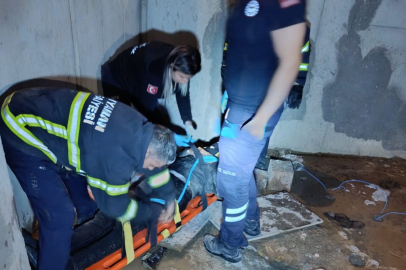 İnşaat boşluğuna düşen kişi yaralandı