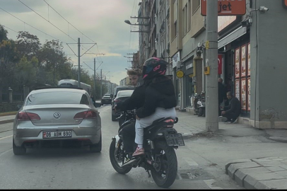 Plakasız motosikletin gürültülü egzozu rahatsız etti