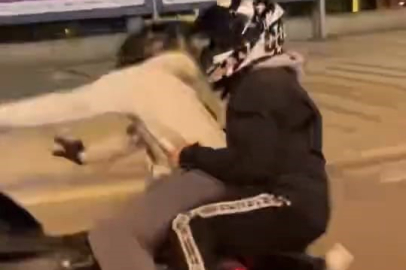 Bursa'da motosikletiyle ön kaldırdı, kayarak böyle düştü