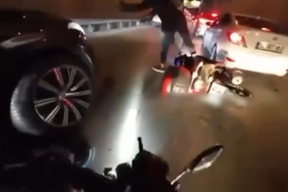 Bursa'da araçlar arasında tehlikeli geçiş kazayla bitti