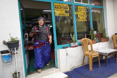 Tatil için geldiği yaylada çay ocağı açtı