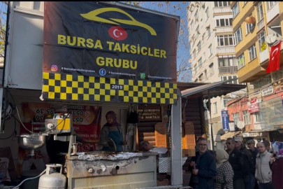 Bursa'da taksicilerden şehitler için anlamlı hayır