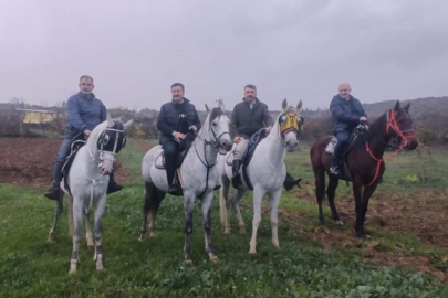 Bursa'da başkanlar ata binerek stres attı