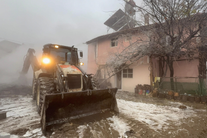 Kış ortasında evsiz kaldılar