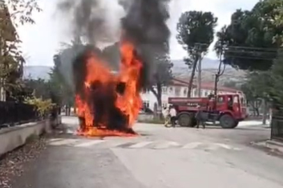 Bursa'da hafriyat kamyonu küle döndü