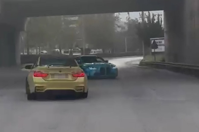 Drift pahalıya patladı, 2 araç trafikten men edildi