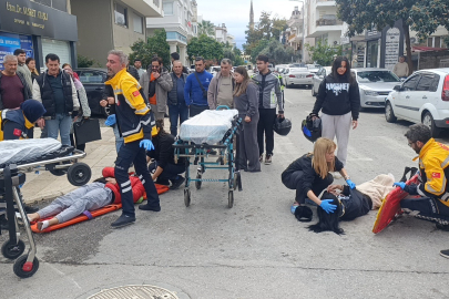 Motosikletler kavşakta çarpıştı, 2 kişi yaralandı