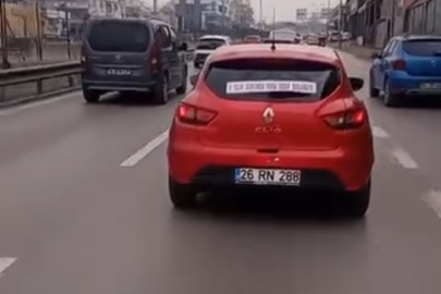 Bursa'da ilginç otomobil süslemesi güldürdü