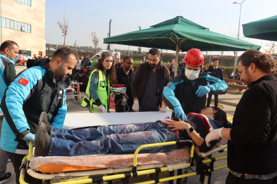 Bursa Şehir Hastanesi'nde gerçeği aratmayan tatbikat