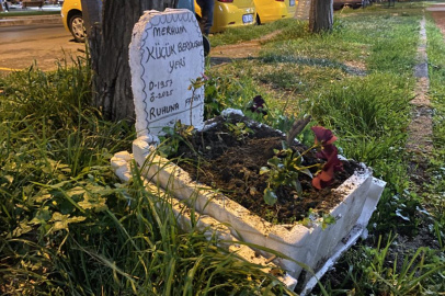 Bursalı taksicilerden vefa...Ölen muhabbet kuşları için mini mezar yaptılar