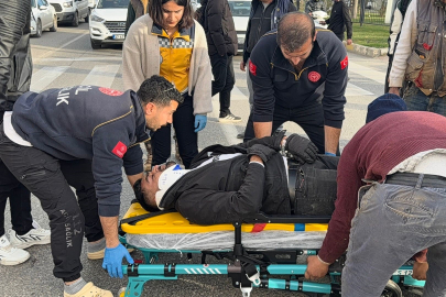 Yayaya çarpmamak için motosikleti devirdi: 1 yaralı