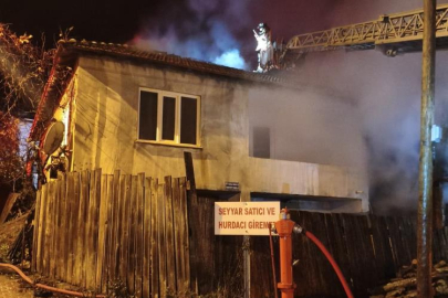Bursa'da samanlık yangını eve sıçradı