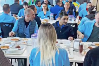 Mudanya'da işçilerden çatal-kaşıklı protesto