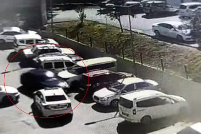 Kalp krizi geçiren sürücü hastane otoparkında 7 araca çarptı