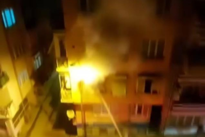 Bursa'da evin balkonunda çıkan yangın paniğe neden oldu