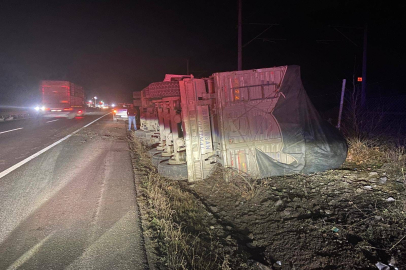 Alkollü tır sürücüsü trafik güvenliğini tehlikeye soktu