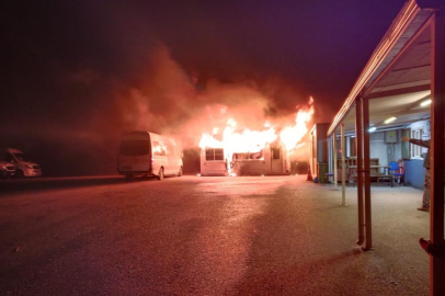 Mudanya'da minibüs duraklarında yangın paniği