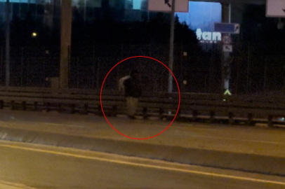 E-5'te tehlikeli yürüyüş