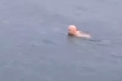 Bursa’da dondurucu soğukta deniz keyfi