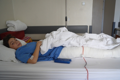 Minik Aytuna'nın kayak keyfi kabusa döndü