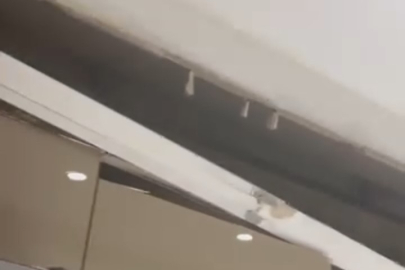 Bursa'da yeni yapılan binada mutfağın tavanı çöktü...