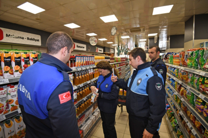 Osmangazi'de etiketlere zabıta denetimi